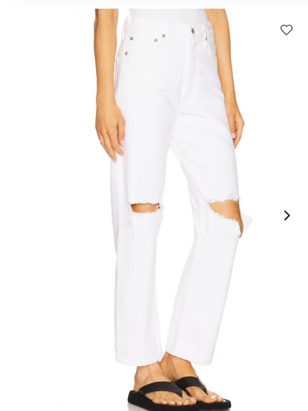 AGOLDE Women's 90s Mid Rise Loose Fit in White Out jeans 26